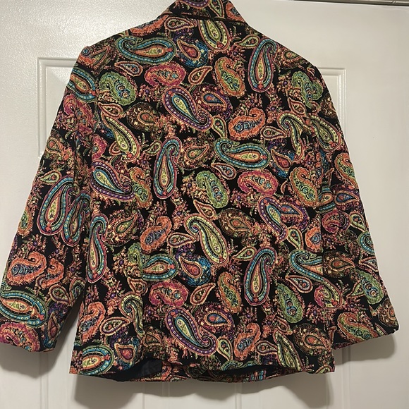 Quilted paisley patterned jacket. Eccentric. Bright pattern - Picture 4 of 5